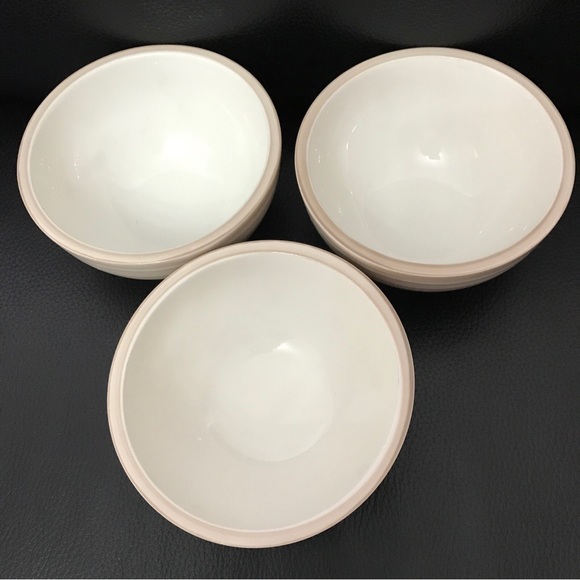 Set of 3 VILLEROY BOCH rice cereal soup bowls artesian nature beige. Excellent! - Picture 4 of 6